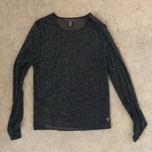 NEW Sparkly sheer long sleeve shirt